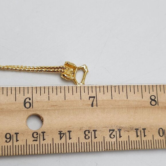 Goldette Gold Tone Love Knot Bracelet W/ Double Chain Secure Clasp - Picture 5 of 5